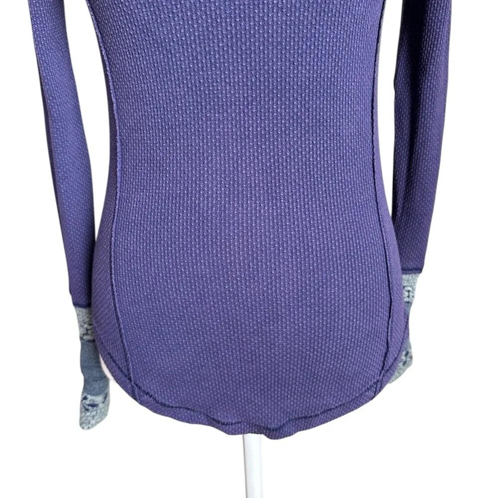 Free People Women's XS Newbie Rosy Cuff Thermal Purple Top - Picture 8 of 17